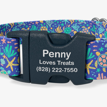 closeup of buckle personalization